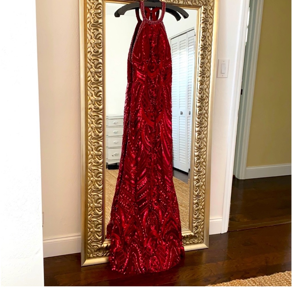 Red Ellie Wilde Mon Cheri Prom/Pageant Dress